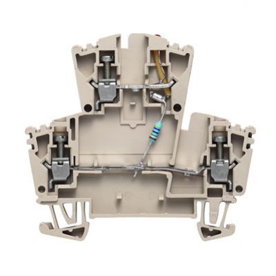 WEIDMULLER WDK 2.5 LD RT 24VDC +- Blok zaciskowy, złącze śrubowe, 2.5 mm², 24 V, TS 35, Ciemnobeżowy 1023600000 /25szt./ (1023600000)